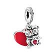 Disney Charm Mickey and Minnie with Love Sterlingsilber