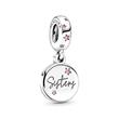 925 Silver Charm Forever Sisters with Pink Zirconia