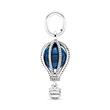 925 silver pendant blue hot air balloon