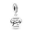 Sterling silver charm pendant friends are family