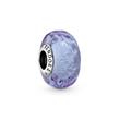 Wavy glass charm, lavender blue