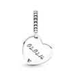 Charm Pendant Double Heart In Sterling Silver, Gold