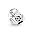 Heart & clover charm 925 silver