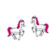 Stud earrings horse in sterling silver for girls