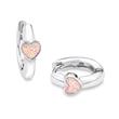 Sterling silver heart creoles for girls