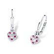 Girls earrings heart in sterling silver with zirconia