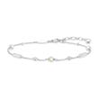 Ladies bracelet in 925 sterling silver with pearls and zirconia