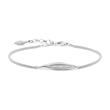 Ladies bracelet leaf in 925 silver with zirconia
