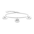 Bracelet for ladies in 925 sterling silver engraved charms