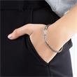 Grey leather bracelet with 925 sterling silver