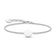 Ladies engraving bracelet with coin plate in 925 sterling silver