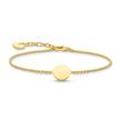 Bracelet with engraving plate in 925 sterling silver, IP gold