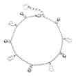 Stainless steel anklet with hearts