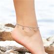Stainless steel anklet with hearts