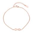 Stainless Steel Anklet Infinity Rose Gold Plated