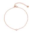 Rosegold-Plated Stainless Steel Anklet Zirconia