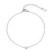 Stainless steel anklet with zirconia width adjustable