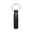Keyring leather and stainless steel engravable