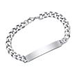 Modern stainless steel curb bracelet