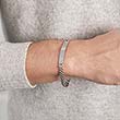 Modern stainless steel curb bracelet