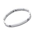 Modern bracelet polished stainless steel 21cm