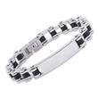 Modern bracelet stainless steel engravable 20,5cm