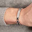 Modern bracelet stainless steel engravable 20,5cm