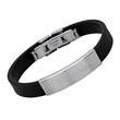 Rubber bracelet with stainless steel engraving plate 22cm