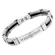 Modern stainless steel bracelet rubber