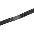 Leather strap polished stainless steel plate