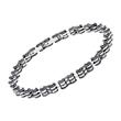 Stainless steel bracelet in black and silver