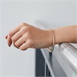 Brazalete grabable de acero inoxidable, chapado en oro con circonita cúbica