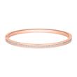 Engraving Bracelet Stainless Steel, Rose Gold Plated With Zirconia