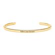 Brazalete de acero inoxidable chapado en oro grabable