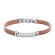 Engravable stainless steel mesh bracelet, rosé