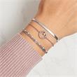 Pulsera de acero inoxidable para mujer con circonitas