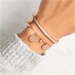 Engraving bracelet stainless steel, rose gold plated with zirconia