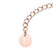 Ladies circle bracelet in stainless steel, rosé, with zirconia