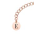 Ladies circle bracelet in stainless steel, rosé, with zirconia