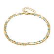Ladies layer bracelet in gold-plated stainless steel