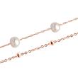 Ladies' Layer Bracelet In Stainless Steel, Rosé With Pearls