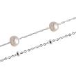 Ladies pearl bracelet in stainless steel