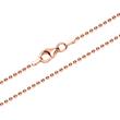 1,8 Mm Ball Chain Necklace In Sterling Silver, Rose Gold Plated