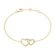 Gouden armband hartjes met 22 diamanten