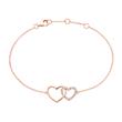 Bracelet with heart design in rose gold