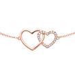 Bracelet with heart design in rose gold