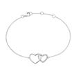 Heart bracelet in white gold with 22 diamonds