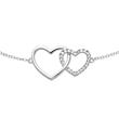 Heart bracelet in white gold with 22 diamonds
