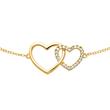 Heart bracelet in gold with 22 lab grown diamonds