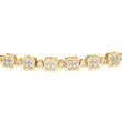 Golden ladies' bracelet with lab grown diamonds